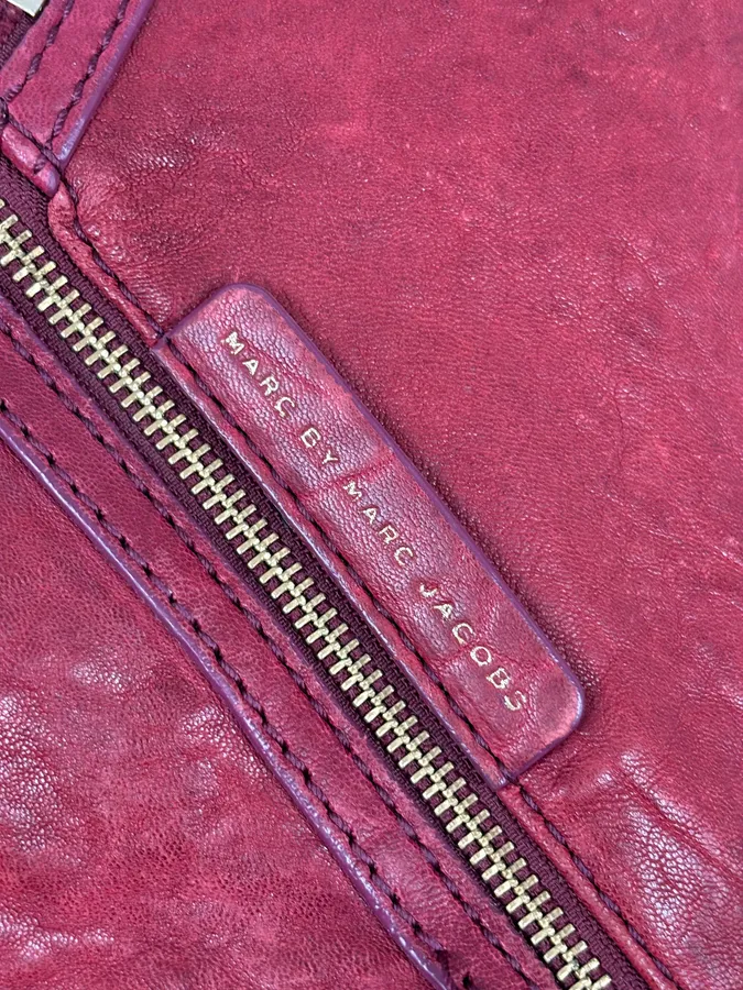 Marc Jacobs Red Leather Multi-Zip Shoulder Bag - Image 11