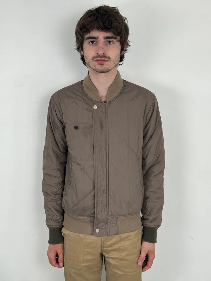 Marc Jacobs Reversible Beige Nylon Quilted Bomber Jacket - Image 3