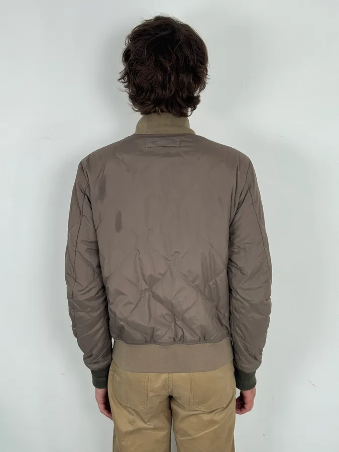 Marc Jacobs Reversible Beige Nylon Quilted Bomber Jacket - Image 4