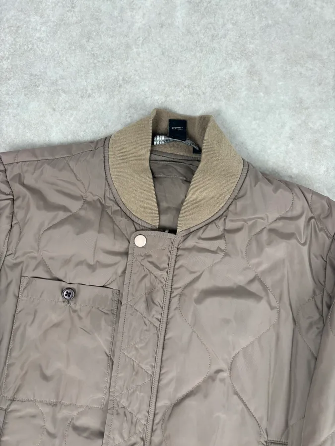 Marc Jacobs Reversible Beige Nylon Quilted Bomber Jacket - Image 7