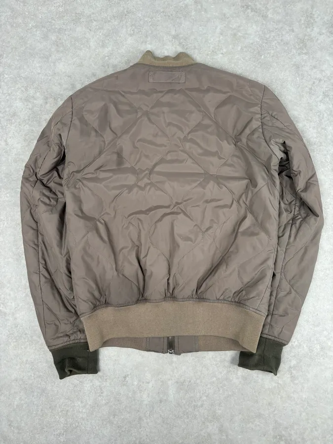 Marc Jacobs Reversible Beige Nylon Quilted Bomber Jacket - Image 9