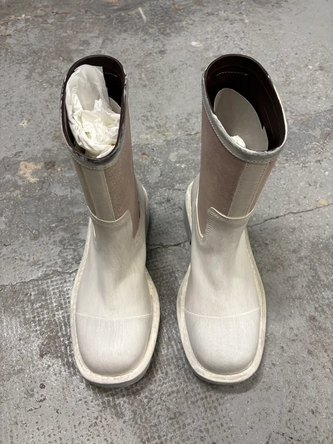 Margiela Painted White Boots - Image 2