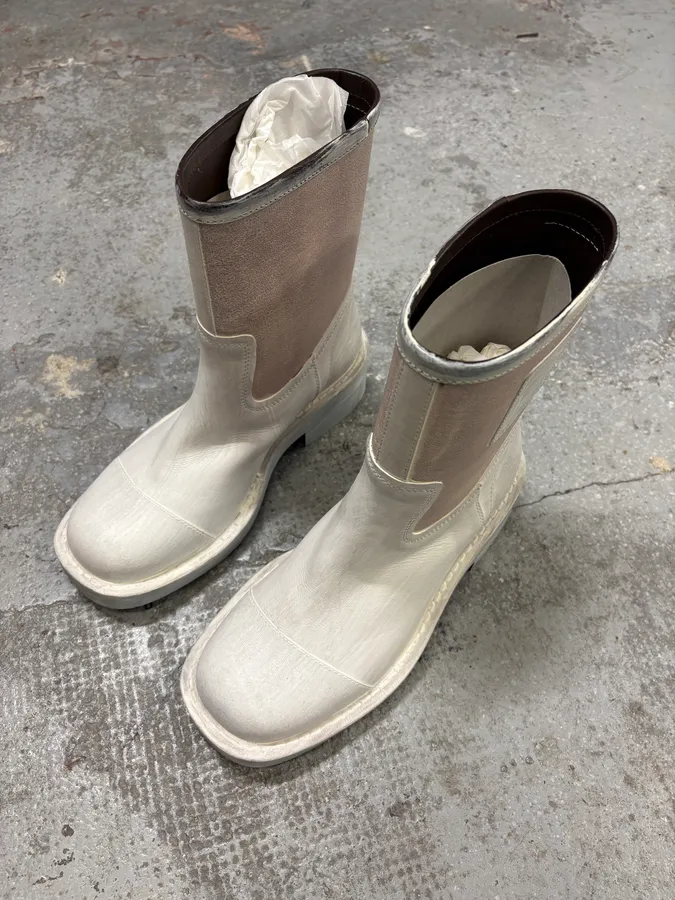 Margiela Painted White Boots - Image 3