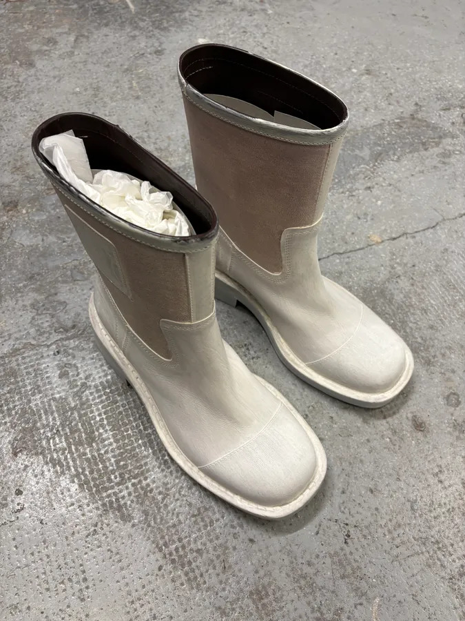 Margiela Painted White Boots - Image 4