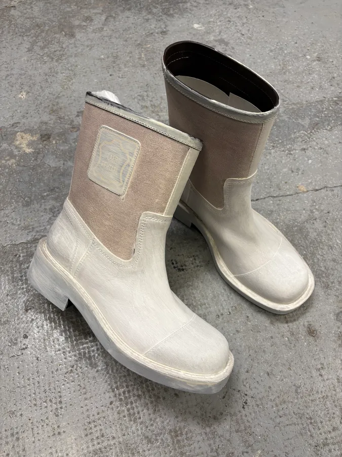 Margiela Painted White Boots - Image 5