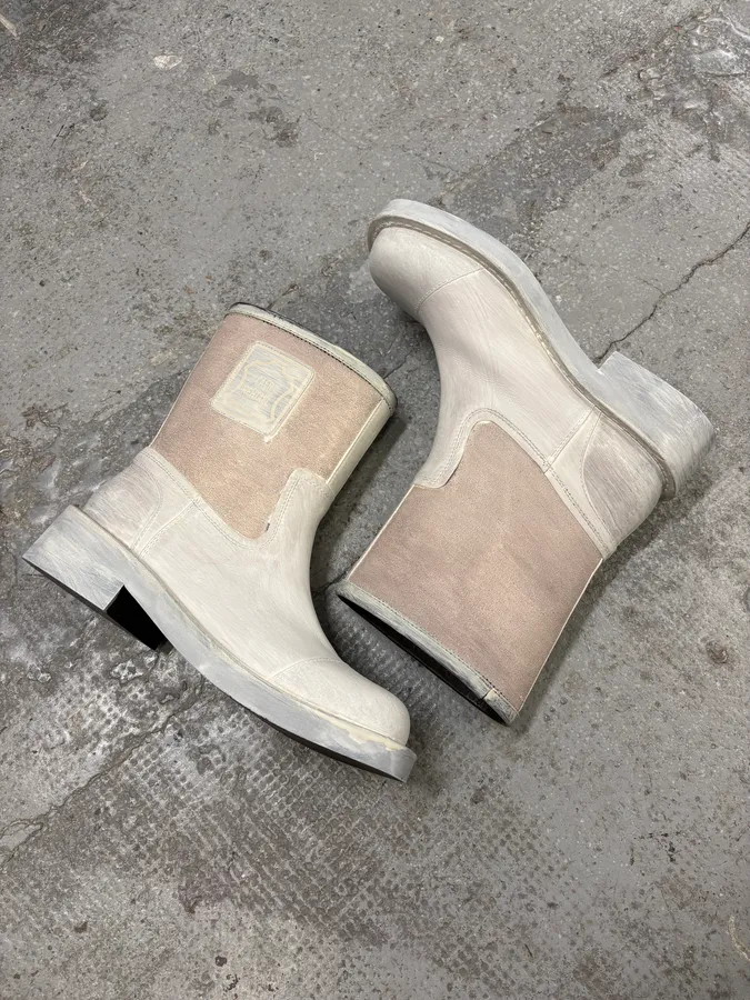 Margiela Painted White Boots - Image 6