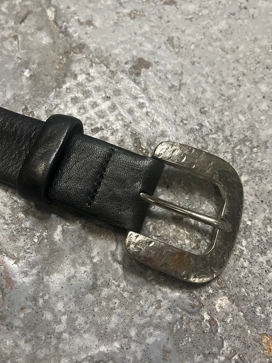 Marithé et François Girbaud Brutalist Buckle Zip Leather Belt - Image 5