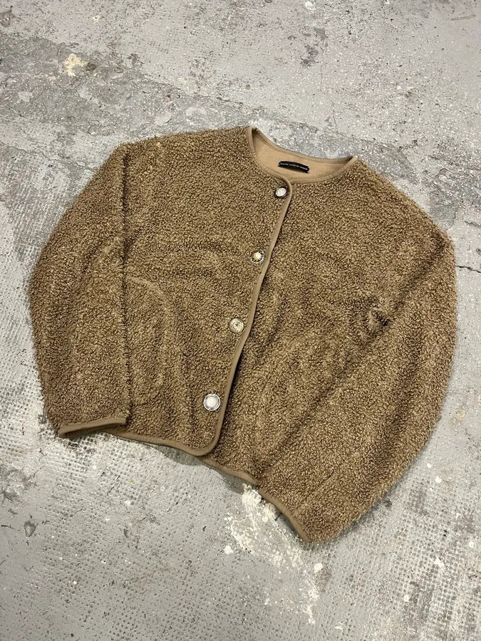 Marithé + François Girbaud Camel Fleece Cardigan - Image 3