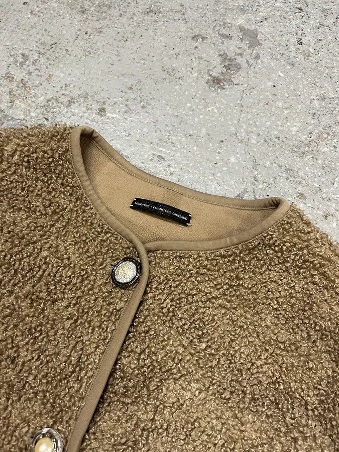 Marithé + François Girbaud Camel Fleece Cardigan - Image 4