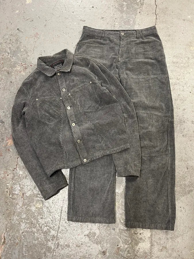 Marithé + François Girbaud Velvet Structured Grey Jacket - Image 11