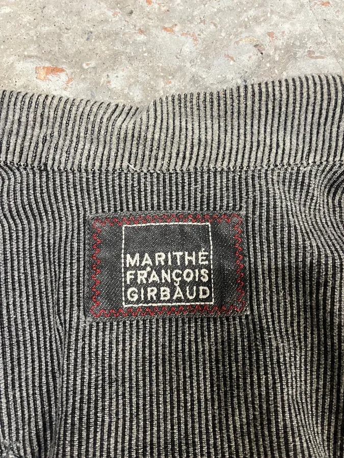 Marithé + François Girbaud Velvet Structured Grey Jacket - Image 7