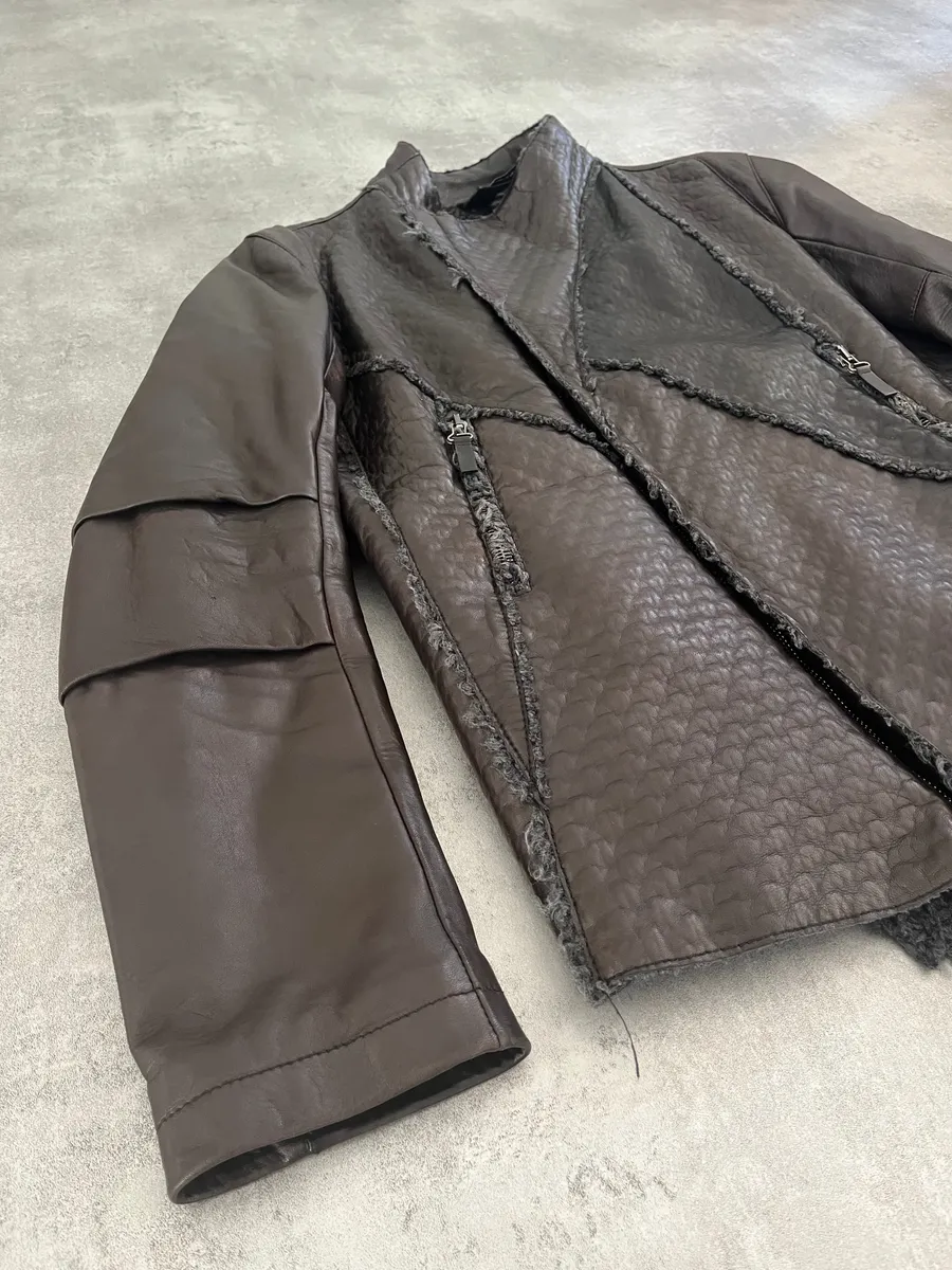 Marithé + François Girbaud Avant-Garde Brown Optimum Rocker Jacket - Image 12