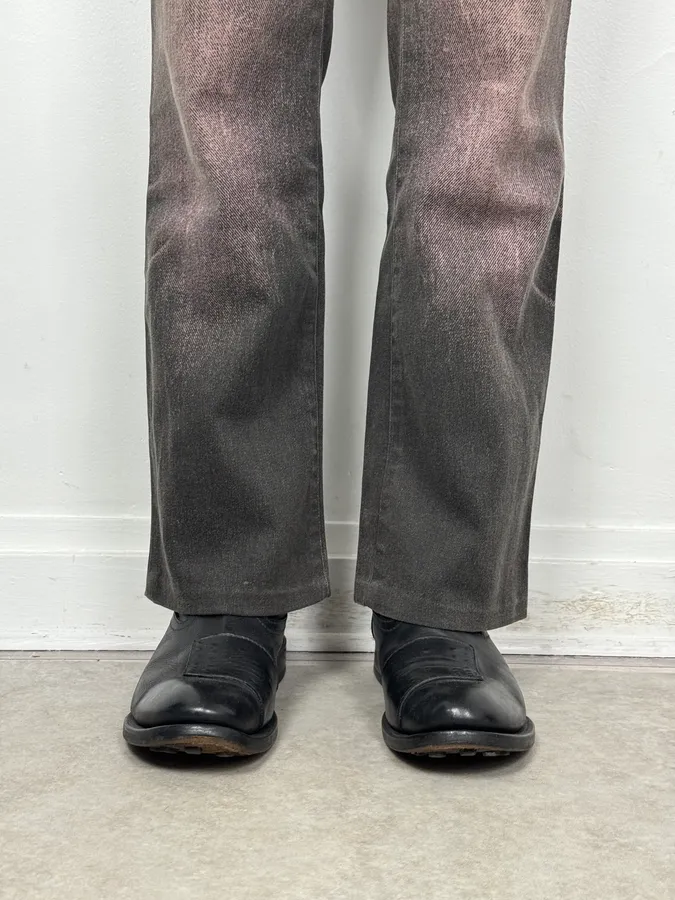 Marithé + François Girbaud Black Leather Padded Biker Boots - Image 2