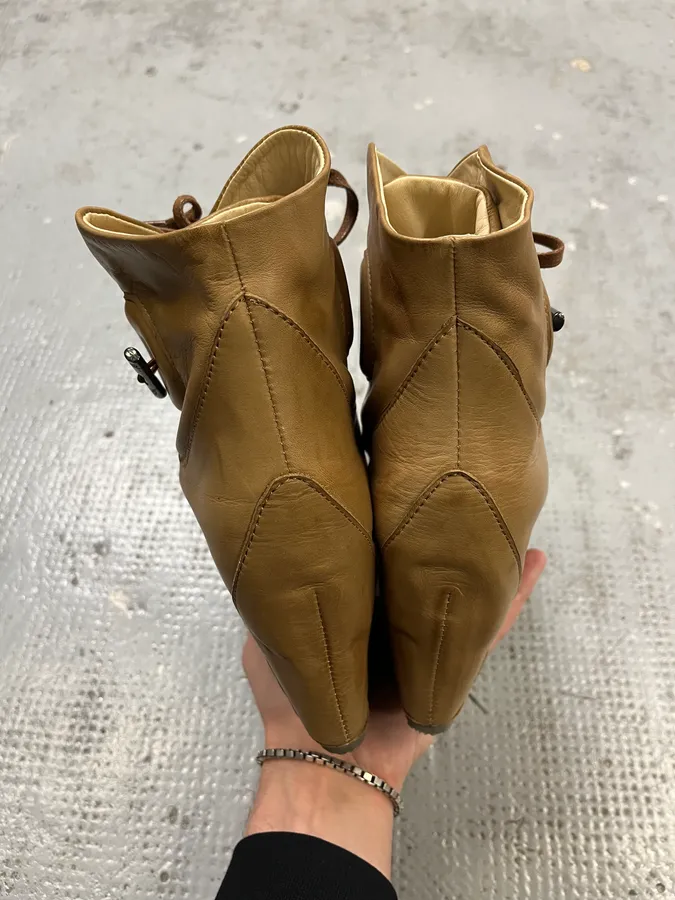 Marithé + François Girbaud Camel Leather Heels - Image 6
