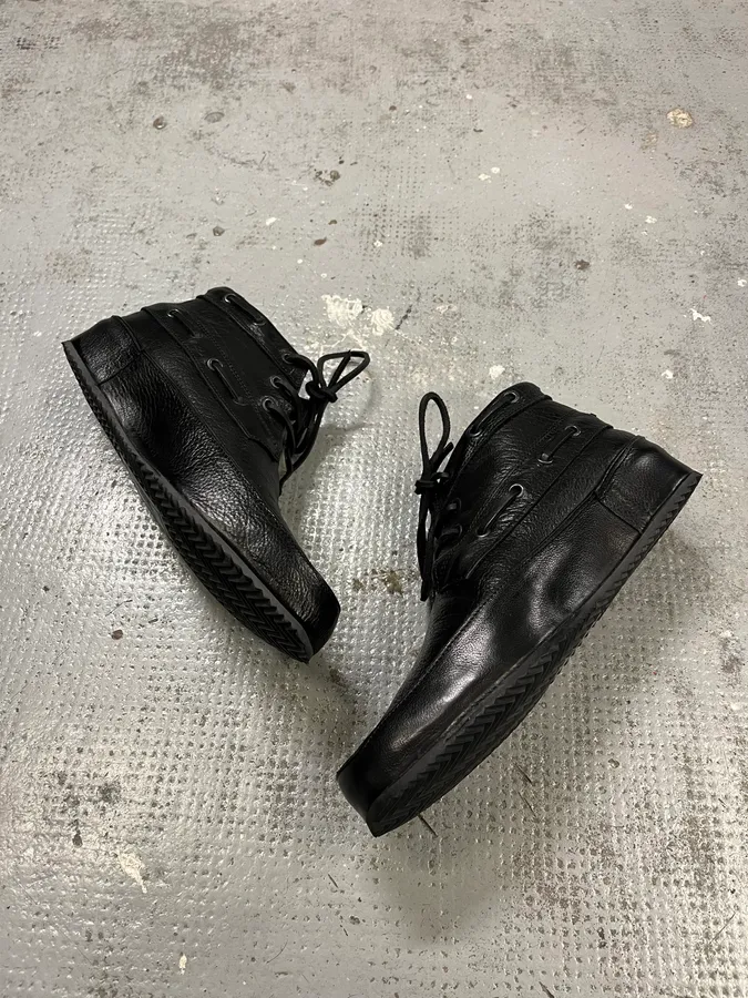 Marithé + François Girbaud Ker Leather Laced Black Shoes - Image 3