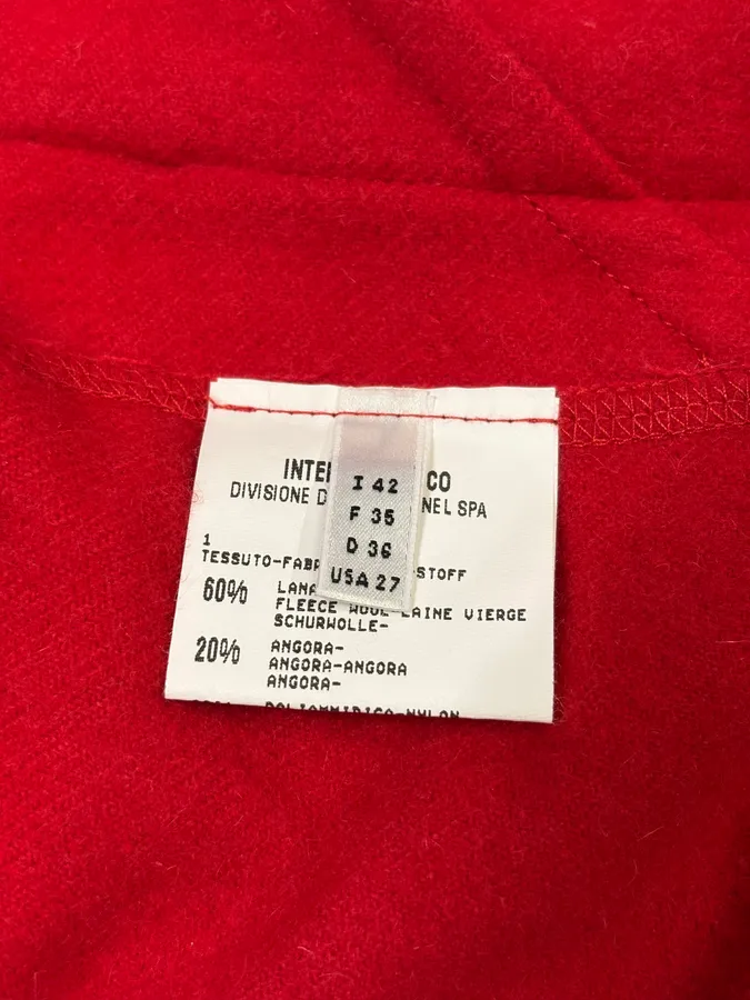 Marithé + François Girbaud Red Extra Collar Cardigan Jacket - Image 7