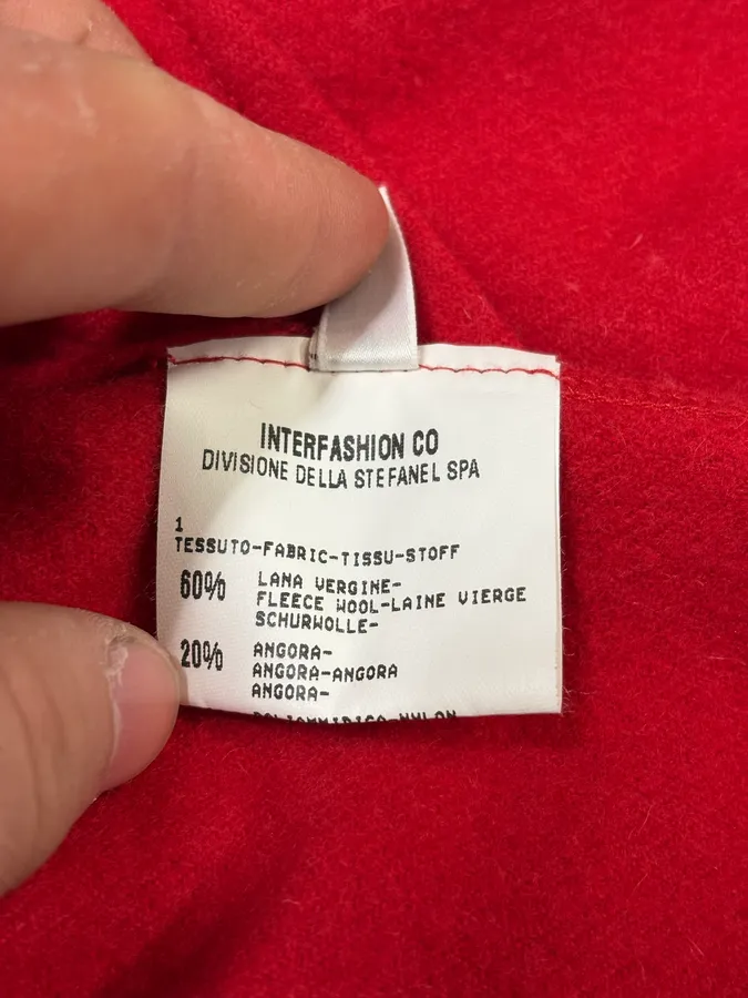 Marithé + François Girbaud Red Extra Collar Cardigan Jacket - Image 8