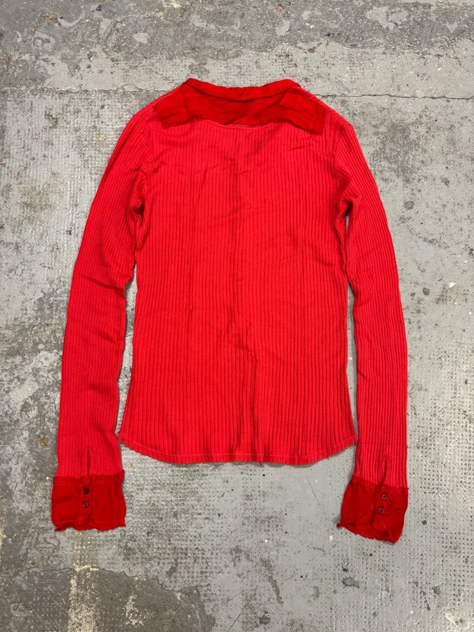 Marithé + François Girbaud Red Pleats Longsleeves - Image 4
