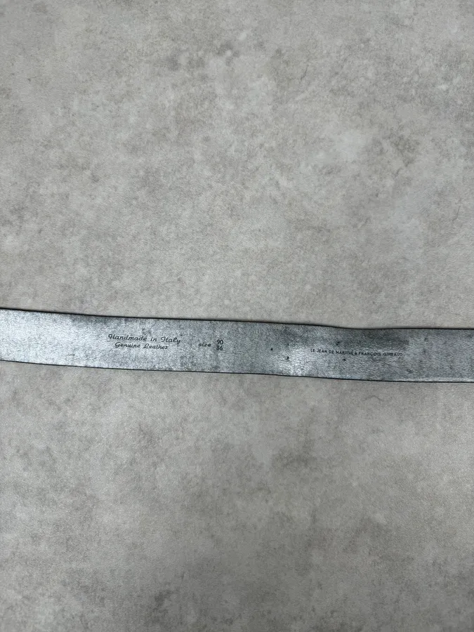 Marithé + François Girbaud Silver Leather Belt - Image 9