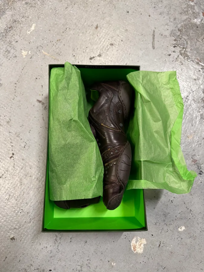 Marithé + François Girbaud Studded Wash Cacao Low Top Sneakers - Image 2