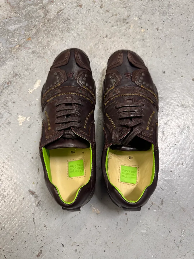 Marithé + François Girbaud Studded Wash Cacao Low Top Sneakers - Image 4