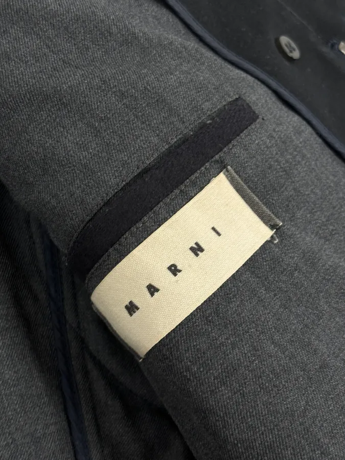Marni Navy Wool Classy Officer Jacket - Image 12