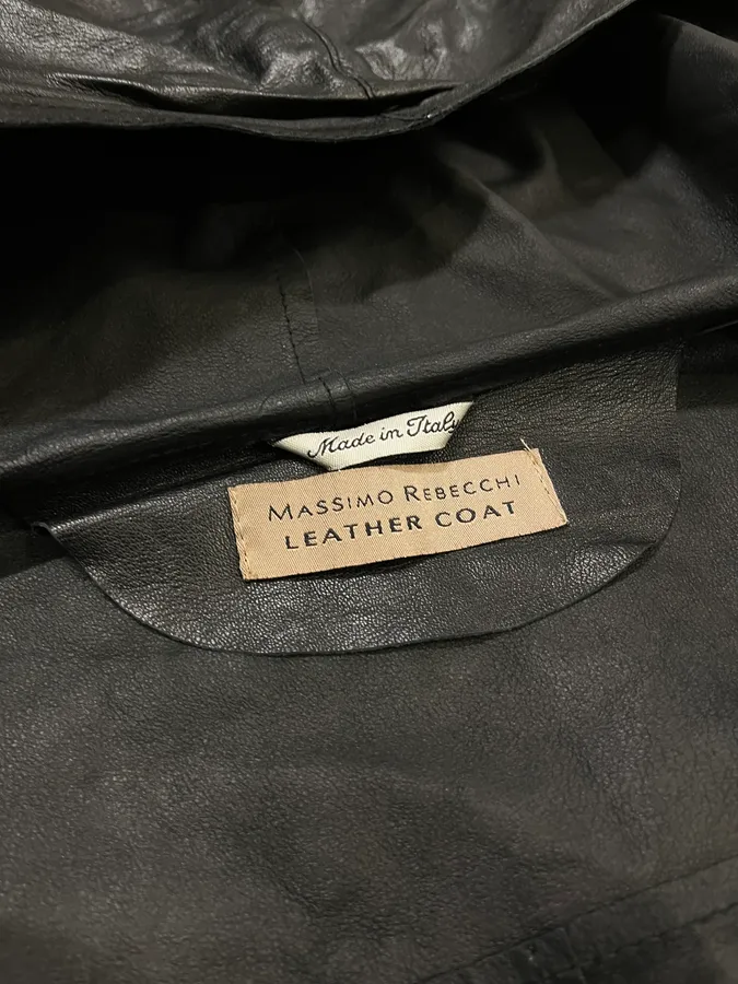 Massimo Rebecchi Black Ninja Leather Hooded Jacket - Image 9