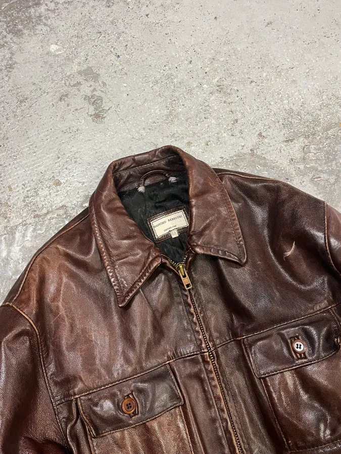 Massimo Rebecchi Brown Premium Leather Jacket - Image 5