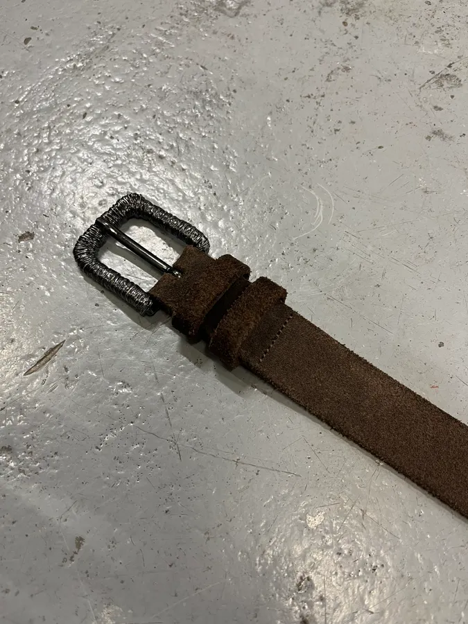 Massimo Rebecchi Brown Suede Leather Belt - Image 6