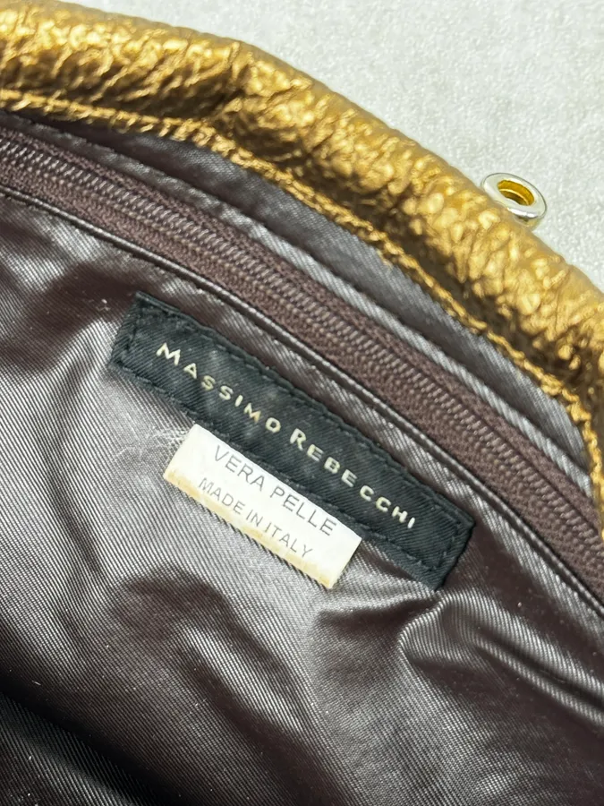 Massimo Rebecchi Gold Leather Handle Bag - Image 12