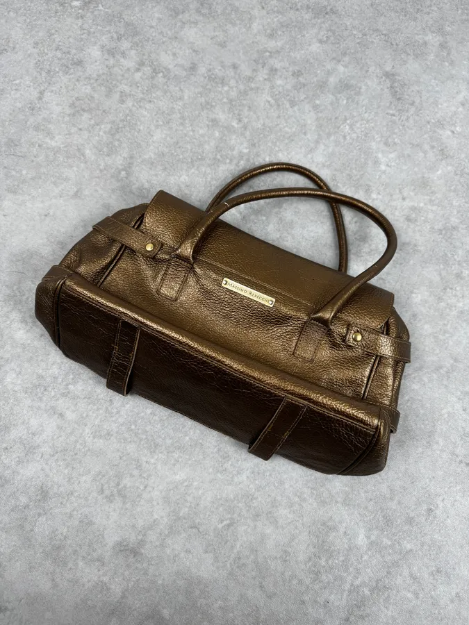 Massimo Rebecchi Gold Leather Handle Bag - Image 6