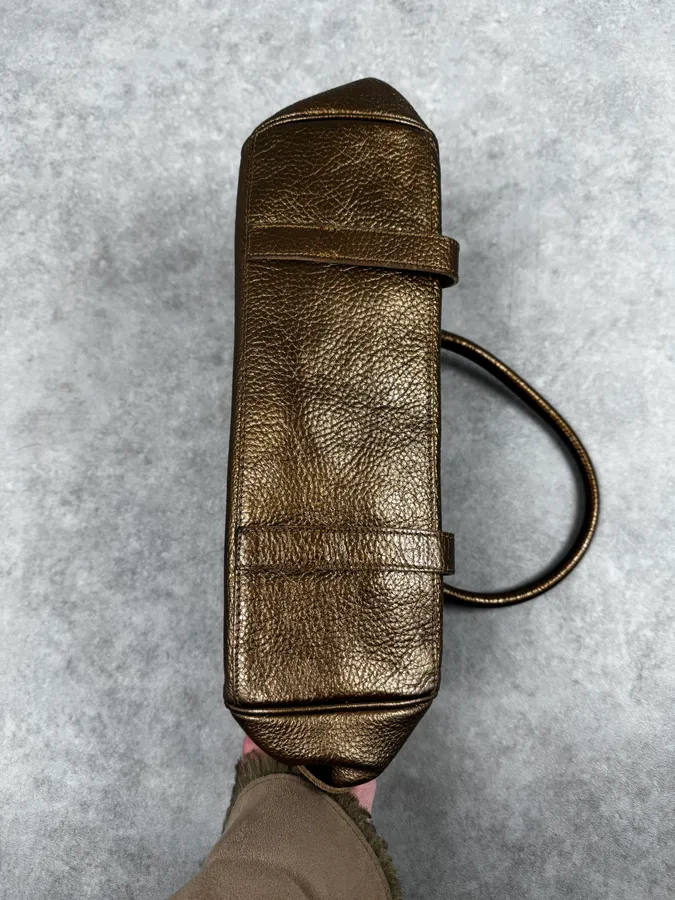 Massimo Rebecchi Gold Leather Handle Bag - Image 8
