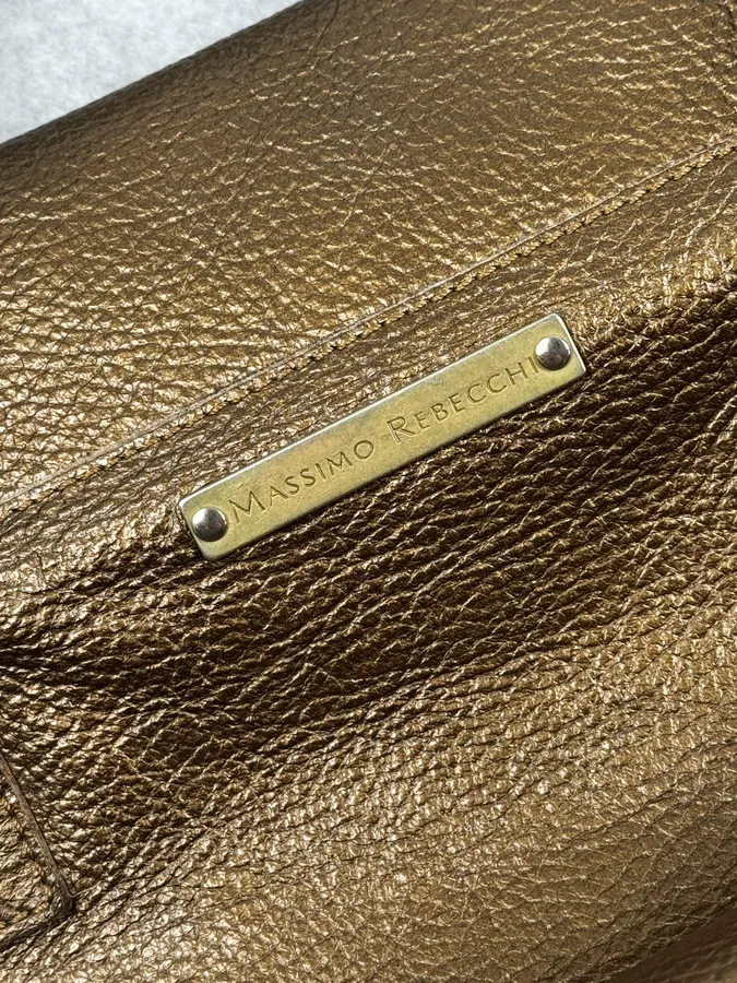 Massimo Rebecchi Gold Leather Handle Bag - Image 9