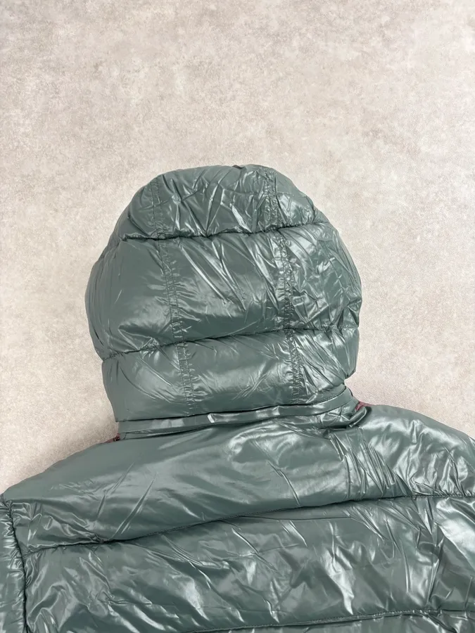 Massimo Rebecchi Green & Bordeaux Extra Hooded Puffer Jacket - Image 6