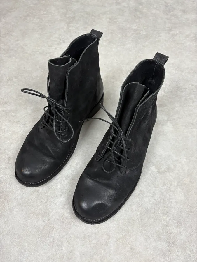Mattia Capezzani Black Eroded Leather Boots - Image 3