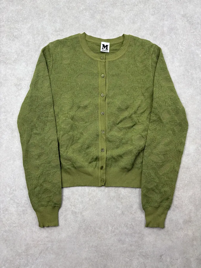 Missoni Olive Diamond Knit Cardigan