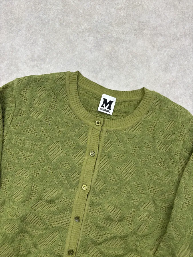 Missoni Olive Diamond Knit Cardigan - Image 4