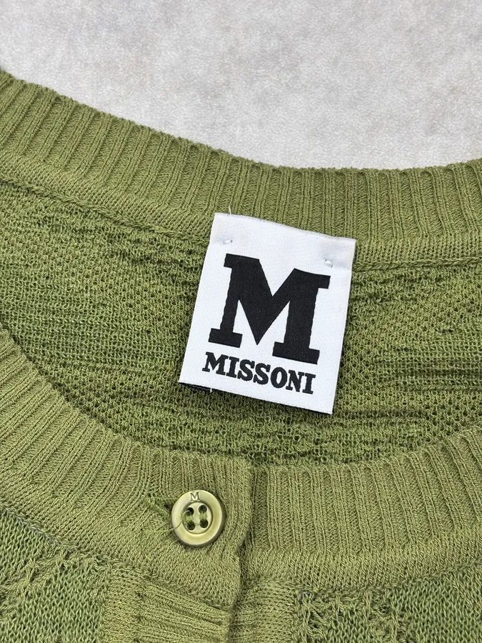 Missoni Olive Diamond Knit Cardigan - Image 9