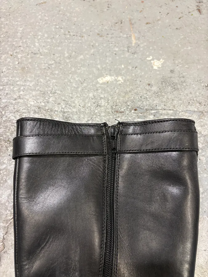 Miu Miu Black Leather Ankle Boots - Image 3