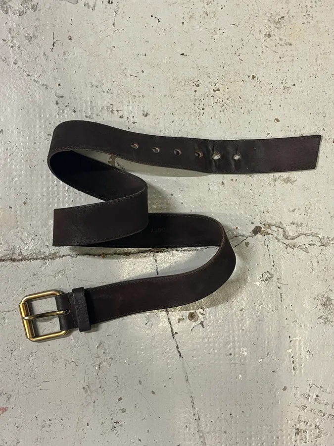 MiuMiu Brown Suede Leather Belt - Image 3