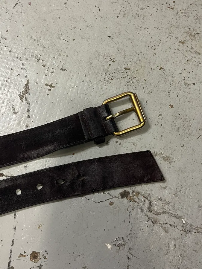 MiuMiu Brown Suede Leather Belt - Image 4