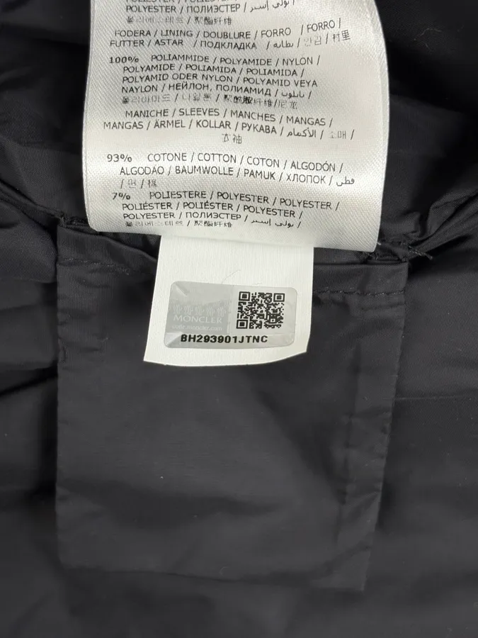 Moncler Black Flowers Embroidered Light Jacket - Image 12