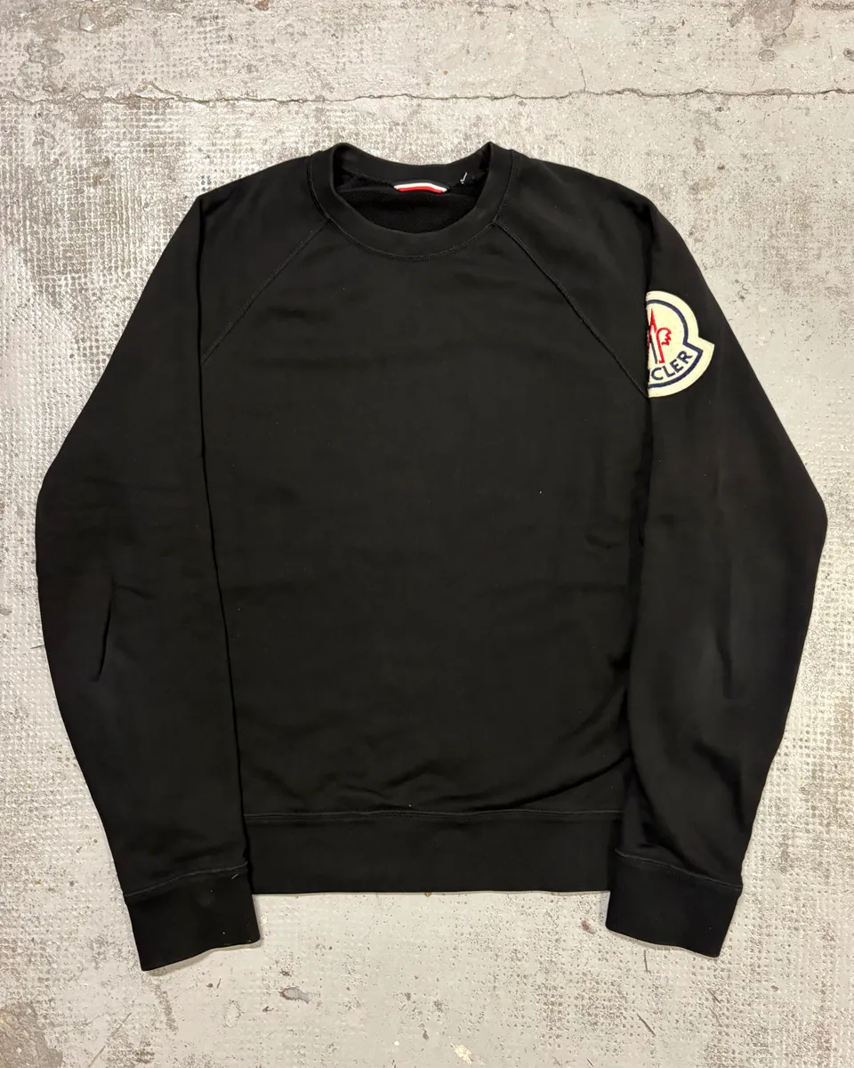 Moncler Black Logo Crewneck Sweater