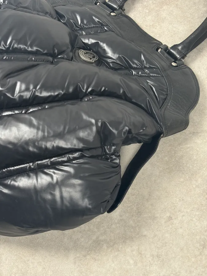 Moncler Black Nylon Quilted Handle Bag - Image 11