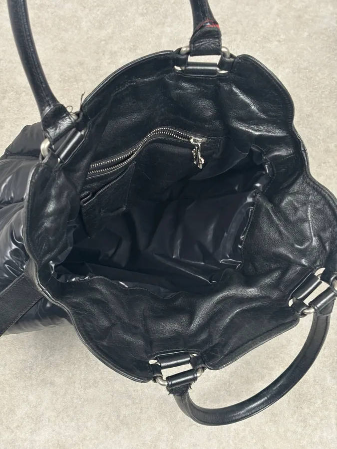 Moncler Black Nylon Quilted Handle Bag - Image 13