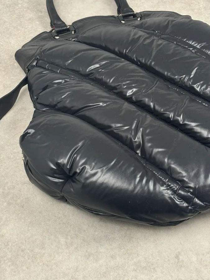 Moncler Black Nylon Quilted Handle Bag - Image 8