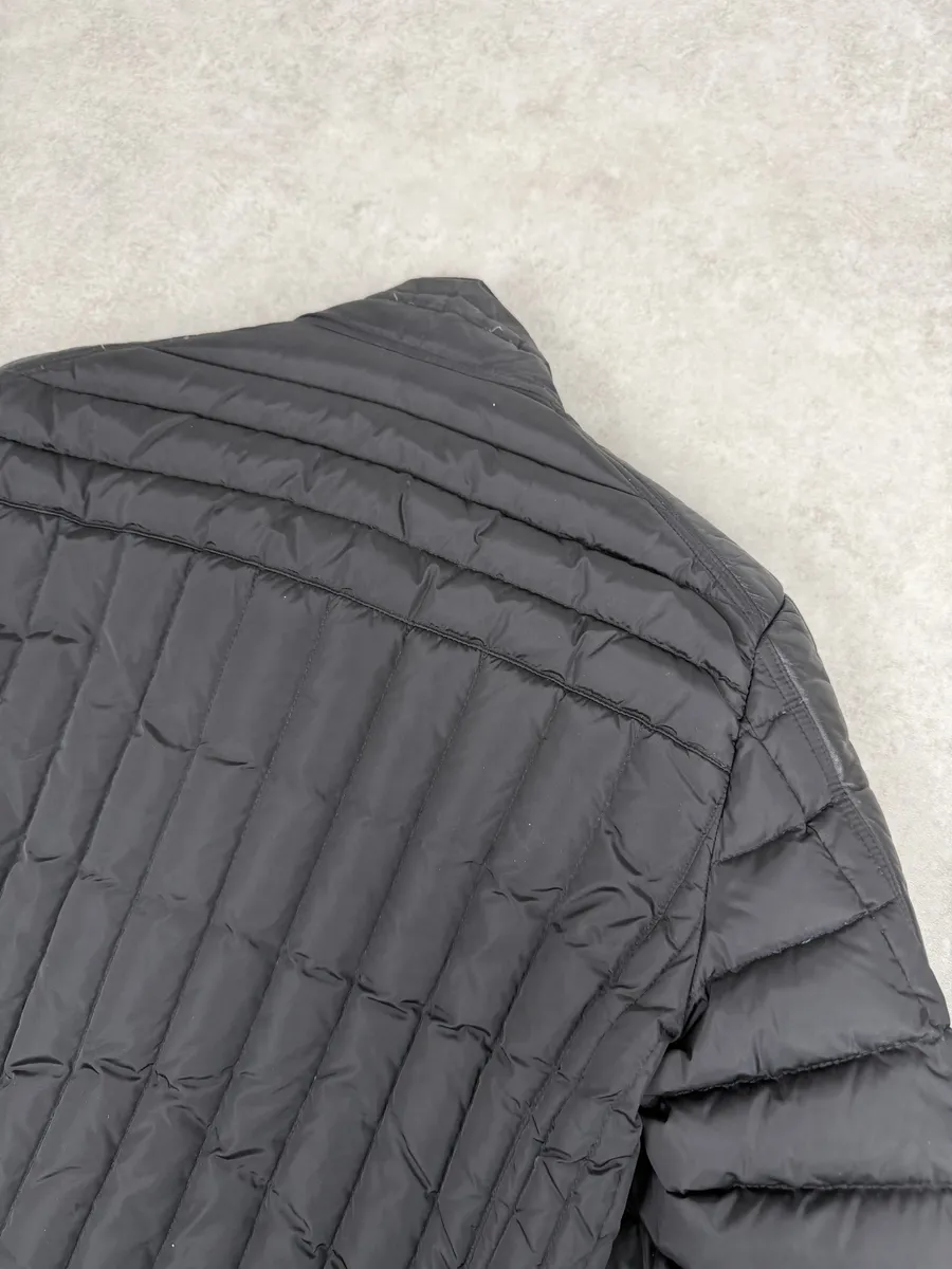 Moncler Black Quilted Leather Padded Puffer Jacket - Image 14