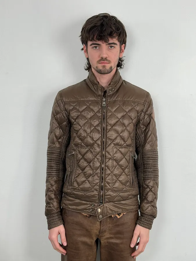 Moncler Brown Quilted Puffer Jacket - Image 2