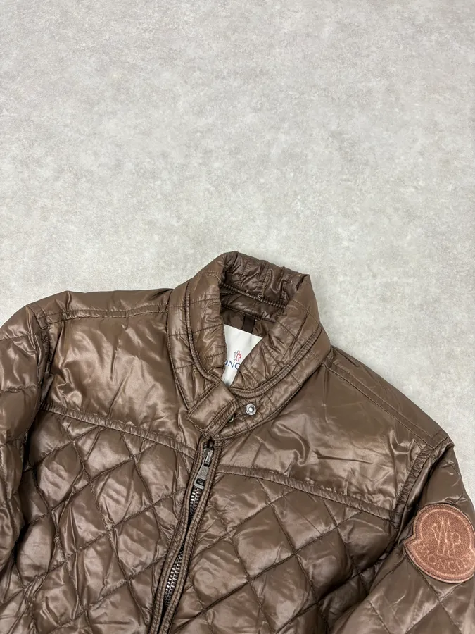Moncler Brown Quilted Puffer Jacket - Image 4