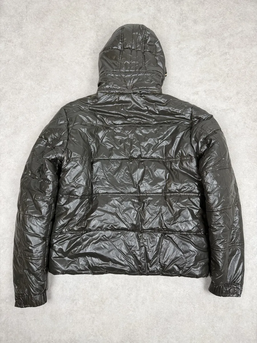 Moncler Dark Green Hooded Puffer Jacket - Image 2